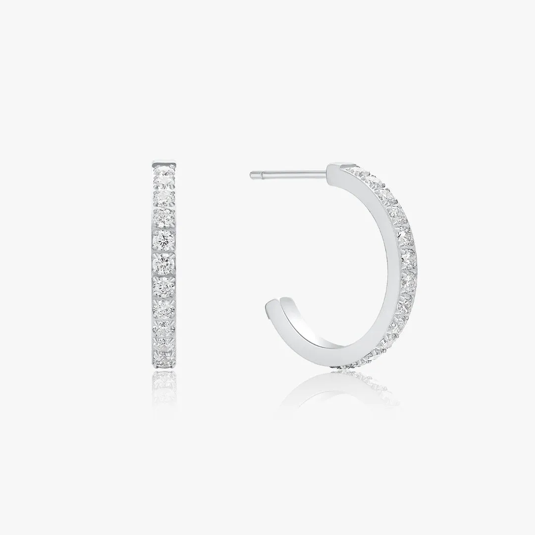 Everyday Medium CZ Hoops